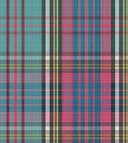 MacAndreas Tartan Wallpaper by Cole & Son Cyan & Magenta
