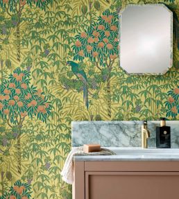 Macaw Wallpaper by 1838 Wallcoverings Vivid Yellow