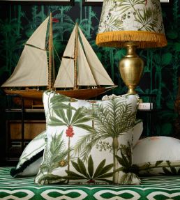 Madagascar Pillow 20 x 20" by MINDTHEGAP Green
