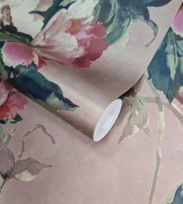 Madama Butterfly Wallpaper by 1838 Wallcoverings Coral