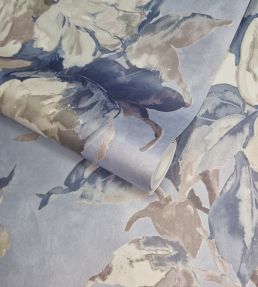 Madama Butterfly Wallpaper by 1838 Wallcoverings Denim
