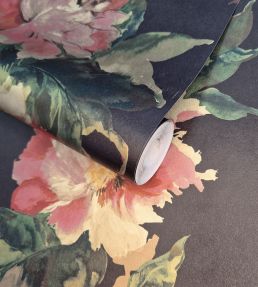 Madama Butterfly Wallpaper by 1838 Wallcoverings Ebony