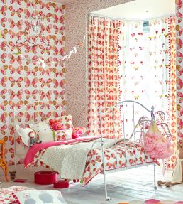 Madame Butterfly Fabric by Scion Cerise/Pistachio/Chalk