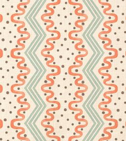 Madame Ziggle Fabric by Ottoline Blue and Orange