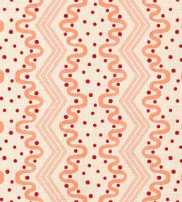 Madame Ziggle Fabric by Ottoline Pink and Coral