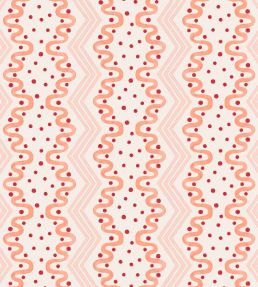 Madame Ziggle Wallpaper by Ottoline Pink and Coral