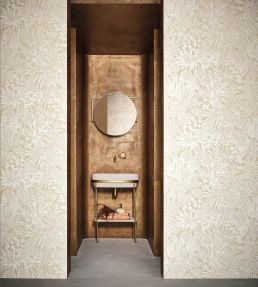 Madhuca Wallpaper by Casamance Kaki