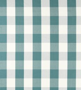 Madras Check Fabric by Sanderson Teal