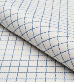 Maggie Lattice Fabric by Schumacher Indigo