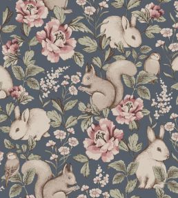 Magic Forest Wallpaper by Borastapeter Midnight Blue