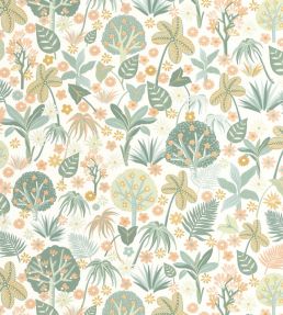 Magic Forest Wallpaper by Caselio Blanc vert
