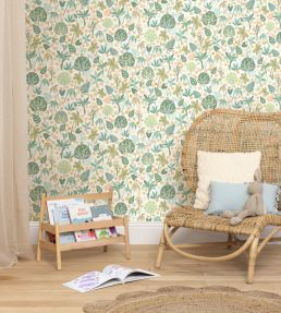 Magic Forest Wallpaper by Caselio Blanc vert