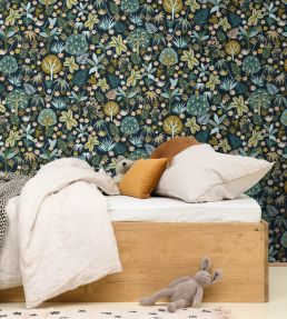 Magic Forest Wallpaper by Caselio Bleu nuit