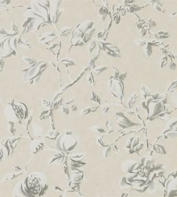 Magnolia & Pomegranate Wallpaper by Sanderson Ivory/Charcoal