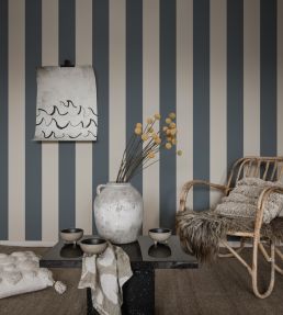 Magnus Wallpaper by Sandberg Indigo Blue