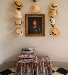 Mahara Fabric by Travers Antique Red
