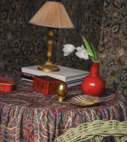 Mahara Fabric by Travers Antique Red