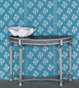 Maharani Wallpaper by Barneby Gates Jaipur Blue