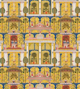 Majorelle Garden Wallpaper by MINDTHEGAP Yellow/Blue