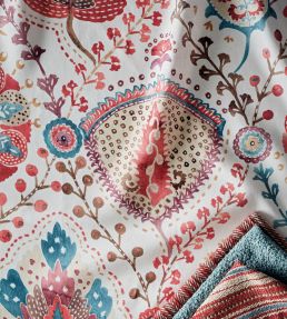 Majorelle Fabric by Nina Campbell Red