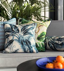 Klaudia Outdoor Fabric by Clarke & Clarke Denim