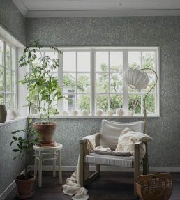 Malin Wallpaper by Sandberg Sage Green