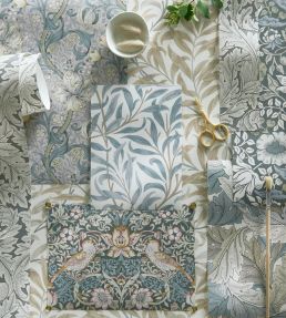 Mallow Wallpaper by Clarke & Clarke Slate/Dove