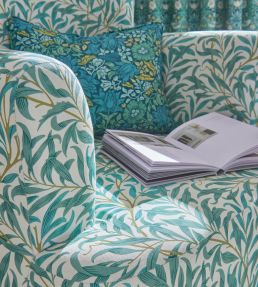 Mallow Fabric by Clarke & Clarke Teal