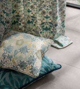 Mallow Jacquard Fabric by Clarke & Clarke Dove/Slate