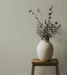 Mallow Trellis Wallpaper by Josephine Munsey Light Blue