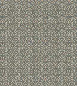 Mallow Trellis Wallpaper by Josephine Munsey Petrol