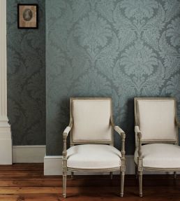 Malmaison Damask Wallpaper by Zoffany Faded Rose