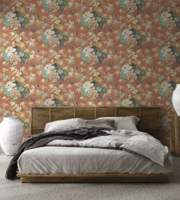Maluku Wallpaper by Arley House Burnt Orange
