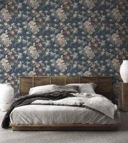 Maluku Wallpaper by Arley House Prussian Blue