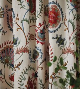 Mandana Fabric by Nina Campbell Red/Blue/Multi