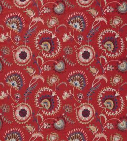 Mandana Fabric by Nina Campbell Red/Blue/Multi