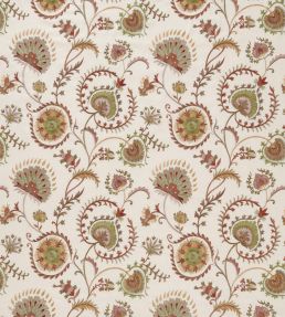 Mandana Fabric by Nina Campbell Sage/Russet/Ivory
