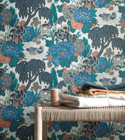Mandarin Garden Wallpaper by 1838 Wallcoverings Ink