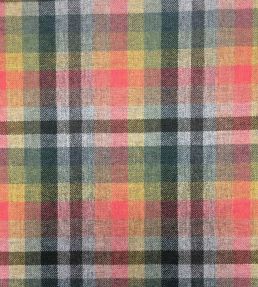 Mandarin Plaid Fabric by Ian Sanderson Flame