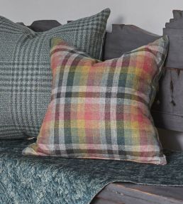 Mandarin Plaid Fabric by Ian Sanderson Flame