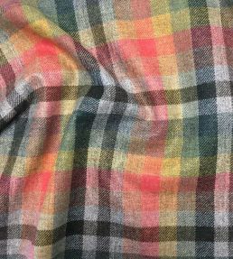 Mandarin Plaid Fabric by Ian Sanderson Flame