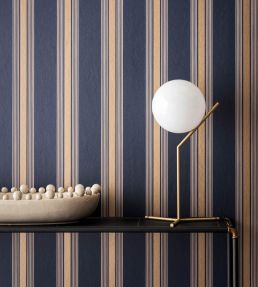 Manetti Stripe Wallpaper by Osborne & Little Terracotta
