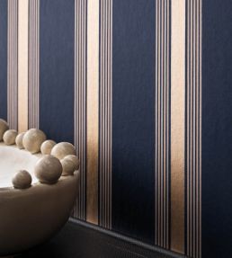 Manetti Stripe Wallpaper by Osborne & Little Terracotta