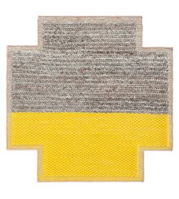 GAN Mangas Space Square Plait rug Yellow 167187-US Yellow