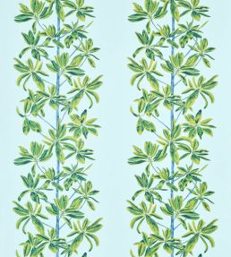 Mangrove Tree Fabric by Thibaut Turqoise