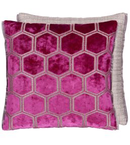Manipur Cushion 43 x 43cm by Designers Guild Fuchsia