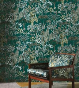 Morny Wallpaper by Manuel Canovas Vert de Gris