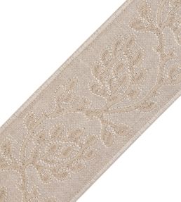 Mare Embroidered Border Trimming by Samuel & Sons Dune