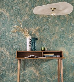Maree Haute Wallpaper by Casamance Vert