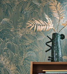 Maree Haute Wallpaper by Casamance Vert